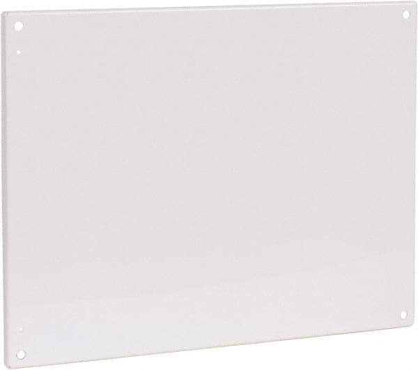 Cooper B-Line - 20-7/8" OAW x 26-7/8" OAH Powder Coat Finish Electrical Enclosure Flanged Panel - 30" x 24" Box, 12 Gauge Steel, Use with 30248RHC - Industrial Tool & Supply