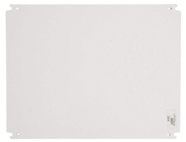 Cooper B-Line - 18" OAW x 18" OAH Powder Coat Finish Electrical Enclosure Nonperforated Panel - 20" x 20" Box, 12 Gauge Steel, Use with 202010-SD/202010-SDW/202012-SD/202012-SDW/20206-FM/20206-SD/20206-SDW/20208-SD/20208-SDW - Industrial Tool & Supply