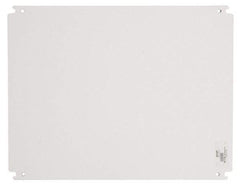 Cooper B-Line - 22" OAW x 34" OAH Powder Coat Finish Electrical Enclosure Nonperforated Panel - 36" x 24" Box, 12 Gauge Steel, Use with 302410-SD/302410-SDW/362412-SD/36248-SD - Industrial Tool & Supply