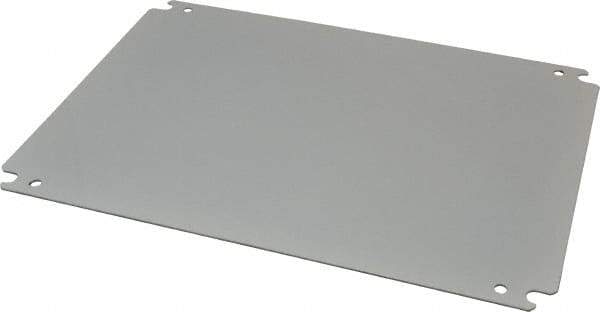 Cooper B-Line - 10" OAW x 14" OAH Powder Coat Finish Electrical Enclosure Nonperforated Panel - 16" x 12" Box, 14 Gauge Steel, Use with 161210-SD/161210-SDW/16126-FM/16126-SD/16128-SD/16128-SDW - Industrial Tool & Supply