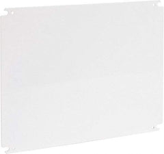 Cooper B-Line - 14" OAW x 18" OAH Powder Coat Finish Electrical Enclosure Nonperforated Panel - 20" x 16" Box, 12 Gauge Steel, Use with 162010-SD/16206-SD/16208-SD/201610-SD/201610-SDW/20166-FM/20166-SD/20166-SDW/20168-SD/20168-SDW - Industrial Tool & Supply