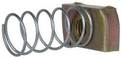 Cooper B-Line - 3/8-16" Rod, Zinc Dichromate Steel Spring Strut Nut - 1100 Lb Capacity, 3/8-16" Bolt - Industrial Tool & Supply