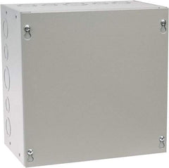 Cooper B-Line - Steel Junction Box Enclosure Screw Flat Cover - NEMA 1, 10" Wide x 10" High x 6" Deep - Industrial Tool & Supply