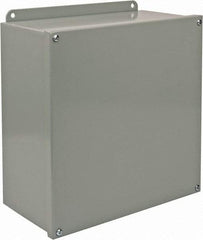 Cooper B-Line - Steel Standard Enclosure Screw Flat Cover - NEMA 12, 13, 12" Wide x 12" High x 6" Deep, Dirt-tight & Dust-tight - Industrial Tool & Supply