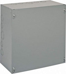 Cooper B-Line - Steel Junction Box Enclosure Screw Flat Cover - NEMA 1, 12" Wide x 12" High x 6" Deep - Industrial Tool & Supply