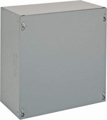 Cooper B-Line - Steel Junction Box Enclosure Screw Flat Cover - NEMA 1, 12" Wide x 12" High x 6" Deep - Industrial Tool & Supply
