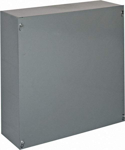 Cooper B-Line - Steel Junction Box Enclosure Screw Flat Cover - NEMA 1, 18" Wide x 18" High x 6" Deep - Industrial Tool & Supply
