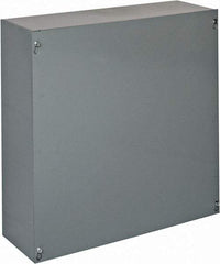Cooper B-Line - Steel Junction Box Enclosure Screw Flat Cover - NEMA 1, 18" Wide x 18" High x 6" Deep - Industrial Tool & Supply