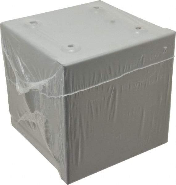 Cooper B-Line - Steel Junction Box Enclosure Screw Flat Cover - NEMA 3R, 6" Wide x 6" High x 6" Deep, Rainproof - Industrial Tool & Supply