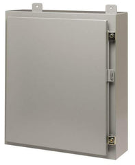 Cooper B-Line - Steel Standard Enclosure Hinge Flat Cover - NEMA 12, 13, 20" Wide x 24" High x 6" Deep - Industrial Tool & Supply