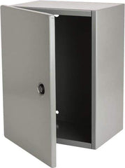 Cooper B-Line - Steel Standard Enclosure Hinge Flat Cover - NEMA 1, 12" Wide x 16" High x 8-5/8" Deep - Industrial Tool & Supply