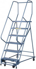 Gillis - 2-1/2' High 300 Lb Capacity 3 Step Rolling Ladder - Industrial Tool & Supply