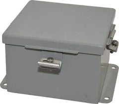 Cooper B-Line - Steel Standard Enclosure Hinge Flat Cover - NEMA 4, 12, 13, 6" Wide x 6" High x 4" Deep, Rainproof & Watertight - Industrial Tool & Supply