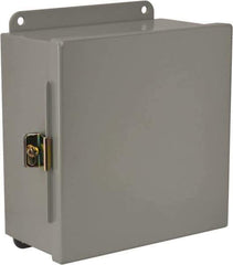 Cooper B-Line - Steel Standard Enclosure Hinge Flat Cover - NEMA 12, 13, 8" Wide x 8" High x 4" Deep, Dirt-tight & Dust-tight - Industrial Tool & Supply