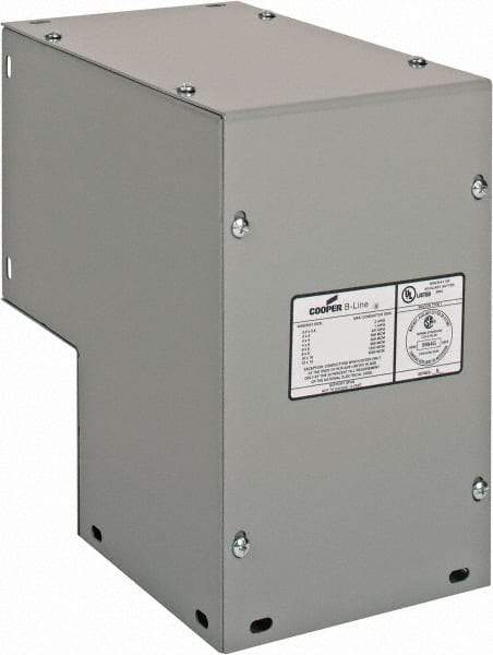 Cooper B-Line - 6 Inch Wide x 6 Inch High, Raceway Elbow End - 90°, Gray, For Use with Lay In Wireways, Type 1 Screw Cover Wireway - Industrial Tool & Supply