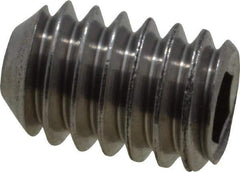 Value Collection - #8-32 UNC, 1/4" OAL, Flat Point Set Screw - Grade Austenitic A2 Stainless Steel, 5/64" Key - Industrial Tool & Supply