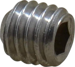 Value Collection - #10-32 UNF, 3/16" OAL, Flat Point Set Screw - Grade Austenitic A2 Stainless Steel, 3/32" Key - Industrial Tool & Supply