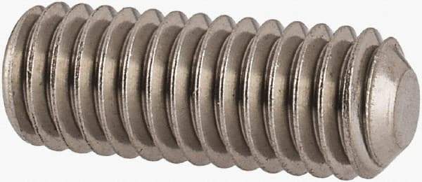 Value Collection - #10-32 UNF, 1/2" OAL, Flat Point Set Screw - Grade Austenitic A2 Stainless Steel, 3/32" Key - Industrial Tool & Supply