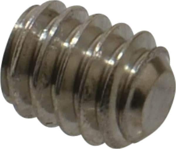 Value Collection - 1/4-20 UNC, 5/16" OAL, Flat Point Set Screw - Grade Austenitic A2 Stainless Steel, 1/8" Key - Industrial Tool & Supply