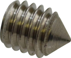 Value Collection - #10-32 UNF, 1/4" OAL, Cone Point Set Screw - Grade Austenitic A2 Stainless Steel, 3/32" Key - Industrial Tool & Supply