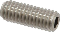 Value Collection - 3/8-16 UNC, 1" OAL, Oval Point Set Screw - Grade Austenitic A2 Stainless Steel, 3/16" Key - Industrial Tool & Supply