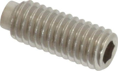 Value Collection - #10-32 UNF, 1/2" OAL, Half Dog Point Set Screw - Grade Austenitic A2 Stainless Steel, 3/32" Key - Industrial Tool & Supply