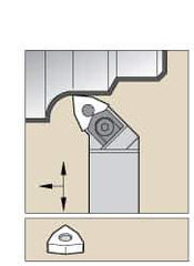 Kennametal - WWLN, Left Hand Cut, 5° Lead Angle, 1" Shank Height x 1" Shank Width, Negative Rake Indexable Turning Toolholder - 6" OAL, TN..43. Insert Compatibility, Series Wedgelock - Industrial Tool & Supply