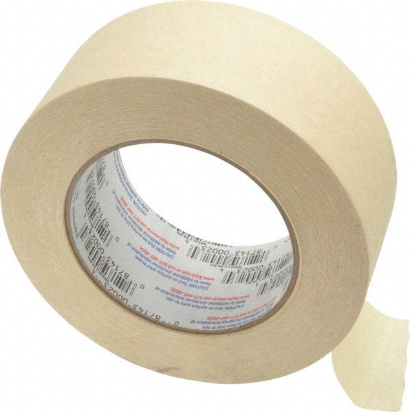 Intertape - 2" Wide x 60 Yd Long Tan Paper Masking Tape - Series PG505, 5.8 mil Thick, 20 In/Lb Tensile Strength - Industrial Tool & Supply