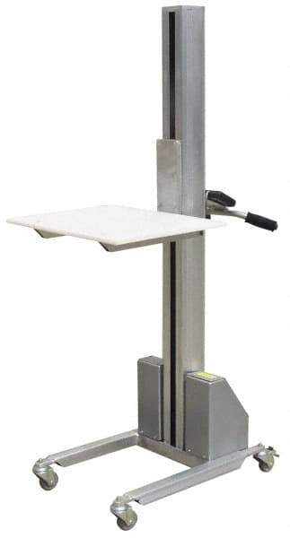 Vestil - 175 Lb Capacity Portable Aluminum Quick Lift Table - 5-1/2" Lift Height, 19" Platform Length x 24" Platform Width - Industrial Tool & Supply