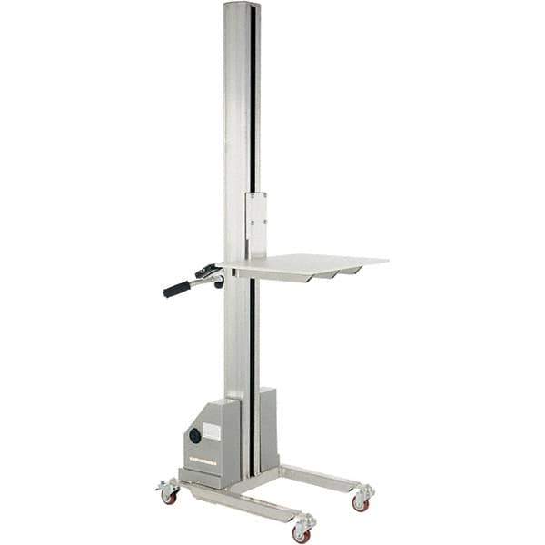Vestil - 125 Lb Capacity Portable Aluminum Quick Lift Table - 5-1/2" Lift Height, 19" Platform Length x 24" Platform Width - Industrial Tool & Supply