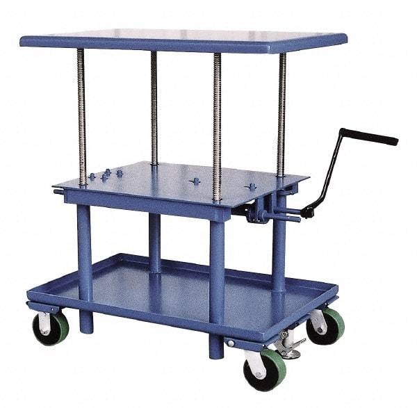 Vestil - 2,000 Lb Capacity Mechanical Lift Table - 28" Lift Height, 42" Platform Length x 24" Platform Width - Industrial Tool & Supply