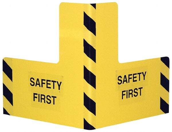 Vestil - 16" Long, Steel Corner Protector - Yellow, 8" High x 16" Wide Side - Industrial Tool & Supply