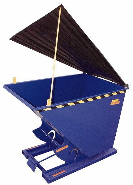 Vestil - Heavy-Duty Virgin Black Polyethylene Self-Dumping Hopper Poly Lid - Industrial Tool & Supply