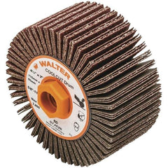 WALTER Surface Technologies - 4-1/4" Diam 60 Grit Aluminum Oxide Unmounted Flap Wheel - 5/8-11 Threaded Hole, 2" Wide, Coated, Grade Coarse, 3,800 Max RPM - Industrial Tool & Supply