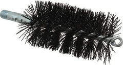 Schaefer Brush - 5" Brush Length, 2-1/2" Diam, Nylon Single Stem, Single Spiral Tube Brush - 7-1/4" Long, Nylon, 1/4" NPSM Male Connection - Industrial Tool & Supply