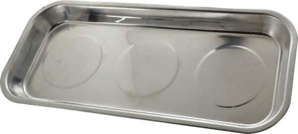 Eclipse - 14-3/16" Long x 6-1/4" Wide Magnetic Tray - Stainless Steel with Rubber-Coated Ferrite - Industrial Tool & Supply