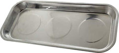 Eclipse - 14-3/16" Long x 6-1/4" Wide Magnetic Tray - Stainless Steel with Rubber-Coated Ferrite - Industrial Tool & Supply