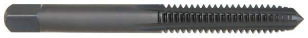 OSG - 1/2-13 UNC 2B 4 Flute Nitride/Oxide Finish High Speed Steel Straight Flute Standard Hand Tap - Plug, Right Hand Thread, 3-3/8" OAL, 1-21/32" Thread Length, H5 Limit, Oversize - Exact Industrial Supply