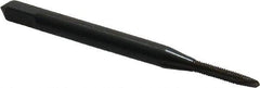 OSG - #1-72 UNF, 2 Flute, Oxide Finish, High Speed Steel Spiral Point Tap - Plug Chamfer, Right Hand Thread, 1-11/16" OAL, 3/8" Thread Length, 0.141" Shank Diam, 2B Class of Fit, Series 105 - Exact Industrial Supply