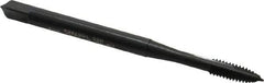 OSG - #5-40 UNC, 2 Flute, Oxide Finish, High Speed Steel Spiral Point Tap - Plug Chamfer, Right Hand Thread, 1-15/16" OAL, 5/8" Thread Length, 0.141" Shank Diam, 2B/3B Class of Fit, Series 105 - Exact Industrial Supply