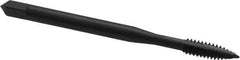 OSG - #6-32 UNC, 2 Flute, Oxide Finish, High Speed Steel Spiral Point Tap - Plug Chamfer, Right Hand Thread, 2" OAL, 11/16" Thread Length, 0.141" Shank Diam, 3B Class of Fit, Series 105 - Exact Industrial Supply