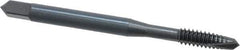 OSG - #10-24 UNC, 2 Flute, Oxide Finish, High Speed Steel Spiral Point Tap - Plug Chamfer, Right Hand Thread, 2-3/8" OAL, 7/8" Thread Length, 0.194" Shank Diam - Exact Industrial Supply
