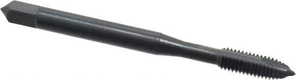 OSG - #10-32 UNF, 2 Flute, Oxide Finish, High Speed Steel Spiral Point Tap - Plug Chamfer, Right Hand Thread, 2-3/8" OAL, 7/8" Thread Length, 0.194" Shank Diam, 2B Class of Fit, Series 105 - Exact Industrial Supply