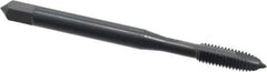OSG - #10-32 UNF, 2 Flute, Oxide Finish, High Speed Steel Spiral Point Tap - Plug Chamfer, Right Hand Thread, 2-3/8" OAL, 7/8" Thread Length, 0.194" Shank Diam, 2B Class of Fit, Series 105 - Exact Industrial Supply