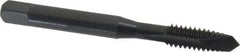 OSG - 1/4-20 UNC, 2 Flute, Oxide Finish, High Speed Steel Spiral Point Tap - Plug Chamfer, Right Hand Thread, 2-1/2" OAL, 1" Thread Length, 0.255" Shank Diam, Series 105 - Exact Industrial Supply