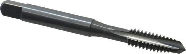 OSG - 1/4-20 UNC, 3 Flute, Oxide Finish, High Speed Steel Spiral Point Tap - Plug Chamfer, Right Hand Thread, 2-1/2" OAL, 1" Thread Length, 0.255" Shank Diam, 3B Class of Fit, Series 105 - Exact Industrial Supply
