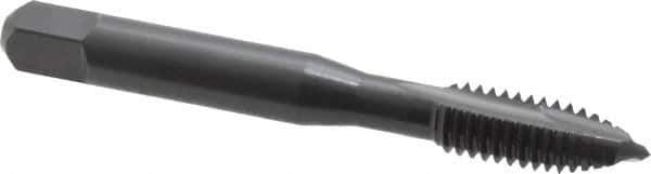 OSG - 5/16-18 UNC, 2 Flute, Oxide Finish, High Speed Steel Spiral Point Tap - Plug Chamfer, Right Hand Thread, 2-23/32" OAL, 1-1/8" Thread Length, 0.318" Shank Diam, 3B Class of Fit, Series 105 - Exact Industrial Supply