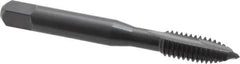 OSG - 5/16-18 UNC, 2 Flute, Oxide Finish, High Speed Steel Spiral Point Tap - Plug Chamfer, Right Hand Thread, 2-23/32" OAL, 1-1/8" Thread Length, 0.318" Shank Diam, 3B Class of Fit, Series 105 - Exact Industrial Supply