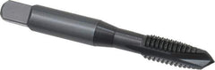 OSG - 3/8-16 UNC, 3 Flute, Oxide Finish, High Speed Steel Spiral Point Tap - Plug Chamfer, Right Hand Thread, 2-15/16" OAL, 1-1/4" Thread Length, 0.381" Shank Diam, 3B Class of Fit, Series 105 - Exact Industrial Supply