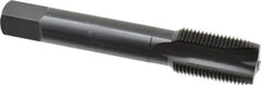 OSG - 3/4-16 UNF, 3 Flute, Oxide Finish, High Speed Steel Spiral Point Tap - Plug Chamfer, Right Hand Thread, 4-1/4" OAL, 2" Thread Length, 0.59" Shank Diam, 3B Class of Fit, Series 105 - Exact Industrial Supply